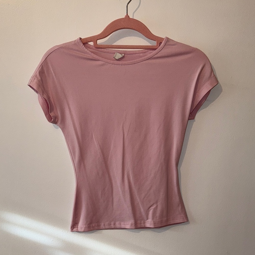 Pink Women's slim fit top